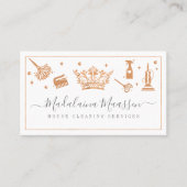 Elegant Koper Royal Bloemen & Foliage Reiniging Visitekaartje (Voorkant)