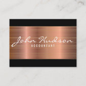 Elegant koper script modern design 3.5x2.5 visitekaartje (Voorkant)