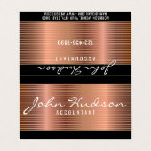 Elegant Koper Script Modern Design 3.5x2 Visitekaartje (Buitenkant ongevouwen)