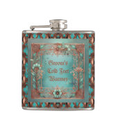  Elegant Koper Turquoise Lijst Heupfles (Voorkant)