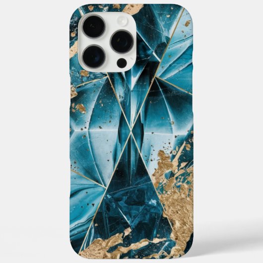 Elegant koper | Vrouwelijk opulent Blauwgroen goud Case-Mate iPhone Case (Achterkant)