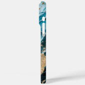 Elegant koper | Vrouwelijk opulent Blauwgroen goud Case-Mate iPhone Case (Achterkant / Links)