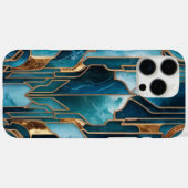 Elegant koper | Vrouwelijk Opulent Blauwgroen Goud Case-Mate iPhone Case (Achterkant (horizontaal))