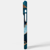 Elegant koper | Vrouwelijk Opulent Blauwgroen Goud Case-Mate iPhone Case (Achterkant / Links)