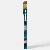 Elegant koper | Vrouwelijk Opulent Blauwgroen Goud Case-Mate iPhone Case (Achterkant / Links)