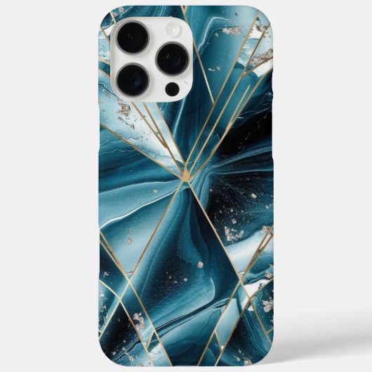 Elegant koper | Vrouwelijk Opulent Blauwgroen Goud Case-Mate iPhone Case (Achterkant)