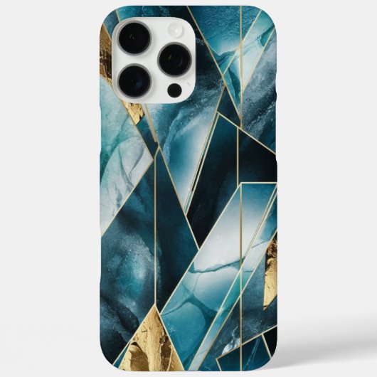 Elegant koper | Vrouwelijk Opulent Blauwgroen Goud Case-Mate iPhone Case (Achterkant)