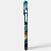 Elegant koper | Vrouwelijk Opulent Blauwgroen Goud Case-Mate iPhone Case (Achterkant / Links)