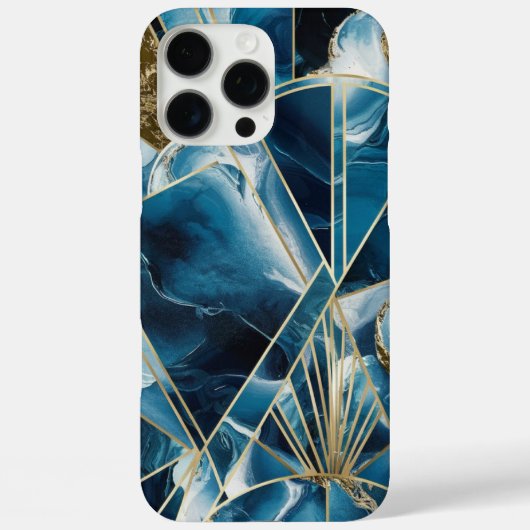 Elegant koper | Vrouwelijk Opulent Blauwgroen Goud Case-Mate iPhone Case (Achterkant)