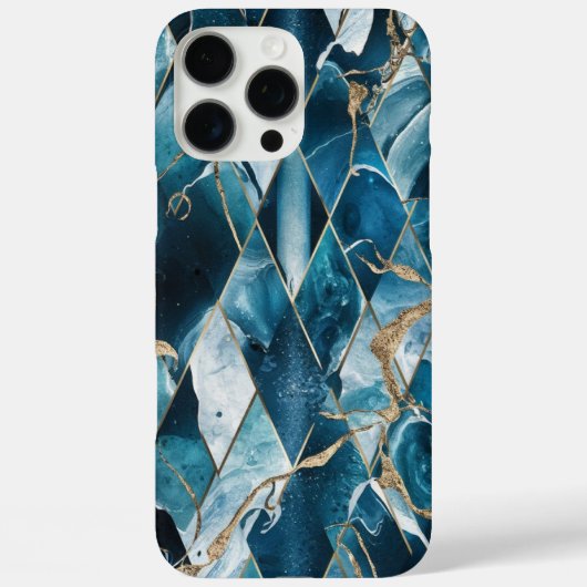 Elegant koper | Vrouwelijk opulent Blauwgroen goud Case-Mate iPhone Case (Achterkant)