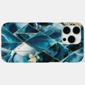 Elegant koper | Vrouwelijk Opulent Blauwgroen Goud Case-Mate iPhone Case (Achterkant (horizontaal))