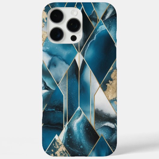 Elegant koper | Vrouwelijk Opulent Blauwgroen Goud Case-Mate iPhone Case (Achterkant)