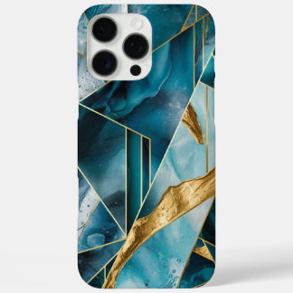 Elegant koper | Vrouwelijk Opulent Blauwgroen Goud iPhone 16 Pro Max Hoesje