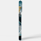 Elegant koper | Vrouwelijk Opulent Blauwgroen Goud Case-Mate iPhone Case (Achterkant / Rechts)