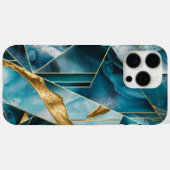 Elegant koper | Vrouwelijk Opulent Blauwgroen Goud Case-Mate iPhone Case (Achterkant (horizontaal))