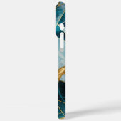 Elegant koper | Vrouwelijk Opulent Blauwgroen Goud Case-Mate iPhone Case (Achterkant / Links)