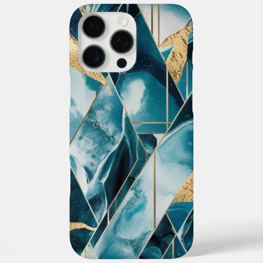 Elegant koper | Vrouwelijk Opulent Blauwgroen Goud Case-Mate iPhone Case (Achterkant)