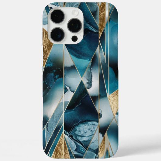 Elegant koper | Vrouwelijk Opulent Blauwgroen Goud Case-Mate iPhone Case (Achterkant)