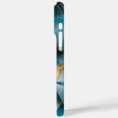 Elegant koper | Vrouwelijk Opulent Blauwgroen Goud Case-Mate iPhone Case (Achterkant / Links)