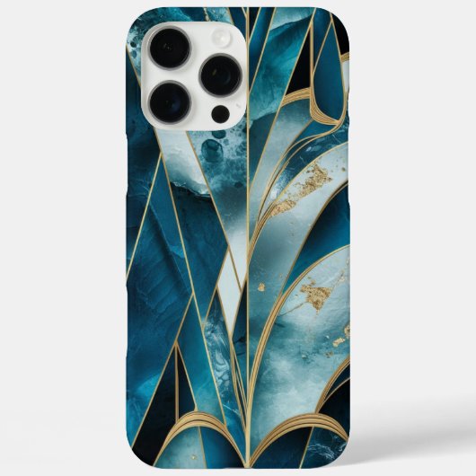 Elegant koper | Vrouwelijk opulent Blauwgroen goud Case-Mate iPhone Case (Achterkant)