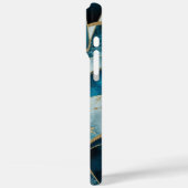 Elegant koper | Vrouwelijk opulent Blauwgroen goud Case-Mate iPhone Case (Achterkant / Links)