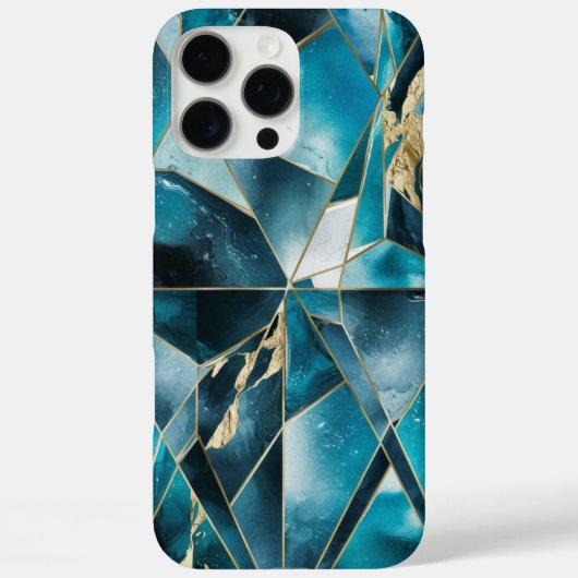 Elegant koper | Vrouwelijk Opulent Blauwgroen Goud Case-Mate iPhone Case (Achterkant)