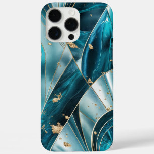 Elegant koper Vrouwelijk opulent Blauwgroen goud iPhone 16 Pro Max Hoesje