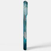Elegant koper | Vrouwelijk opulent Blauwgroen goud Case-Mate iPhone Case (Achterkant / Rechts)
