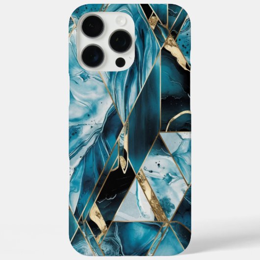 Elegant koper | Vrouwelijk Opulent Blauwgroen Goud Case-Mate iPhone Case (Achterkant)