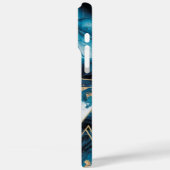 Elegant koper | Vrouwelijk Opulent Blauwgroen Goud Case-Mate iPhone Case (Achterkant / Links)