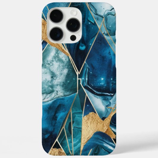 Elegant koper | Vrouwelijk Opulent Blauwgroen Goud Case-Mate iPhone Case (Achterkant)