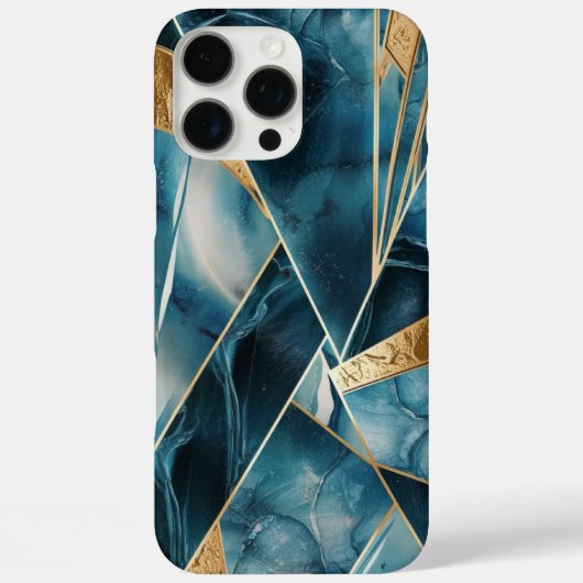Elegant koper | Vrouwelijk Opulent Blauwgroen Goud Case-Mate iPhone Case (Achterkant)