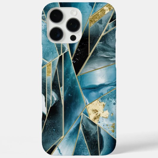 Elegant koper | Vrouwelijk Opulent Blauwgroen Goud Case-Mate iPhone Case (Achterkant)
