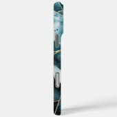 Elegant koper | Vrouwelijk Opulent Blauwgroen Goud Case-Mate iPhone Case (Achterkant / Rechts)