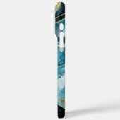 Elegant koper | Vrouwelijk Opulent Blauwgroen Goud Case-Mate iPhone Case (Achterkant / Links)