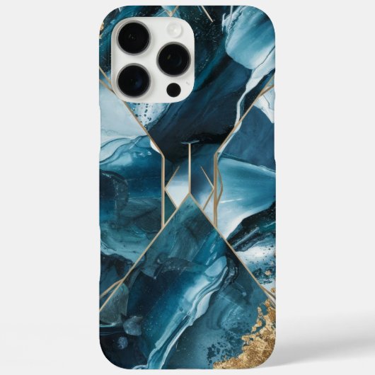 Elegant koper | Vrouwelijk opulent Blauwgroen goud Case-Mate iPhone Case (Achterkant)