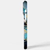 Elegant koper | Vrouwelijk Opulent Blauwgroen Goud Case-Mate iPhone Case (Achterkant / Links)