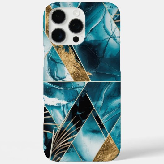 Elegant koper | Vrouwelijk Opulent Blauwgroen Goud Case-Mate iPhone Case (Achterkant)