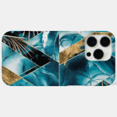 Elegant koper | Vrouwelijk Opulent Blauwgroen Goud Case-Mate iPhone Case (Achterkant (horizontaal))