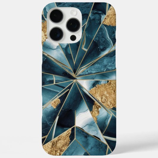 Elegant koper | Vrouwelijk Opulent Blauwgroen Goud Case-Mate iPhone Case (Achterkant)