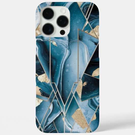 Elegant koper | Vrouwelijk Opulent Blauwgroen Goud Case-Mate iPhone Case (Achterkant)