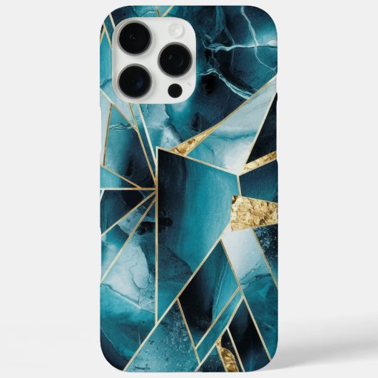 Elegant koper | Vrouwelijk Opulent Blauwgroen Goud Case-Mate iPhone Case (Achterkant)