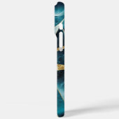 Elegant koper | Vrouwelijk Opulent Blauwgroen Goud Case-Mate iPhone Case (Achterkant / Links)