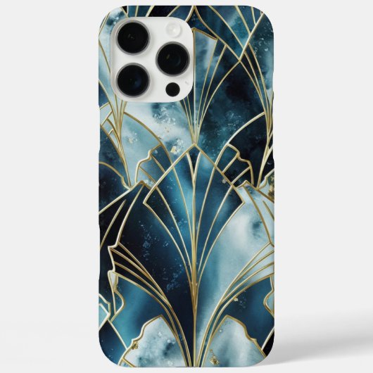 Elegant koper | Vrouwelijk Opulent Blauwgroen Goud Case-Mate iPhone Case (Achterkant)