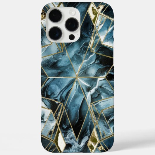 Elegant koper | Vrouwelijk Opulent Blauwgroen Goud Case-Mate iPhone Case (Achterkant)