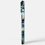 Elegant koper | Vrouwelijk Opulent Blauwgroen Goud Case-Mate iPhone Case (Achterkant / Links)