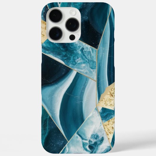 Elegant koper | Vrouwelijk Opulent Blauwgroen Goud Case-Mate iPhone Case (Achterkant)