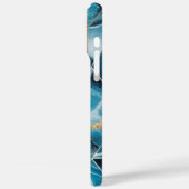 Elegant koper | Vrouwelijk Opulent Blauwgroen Goud Case-Mate iPhone Case (Achterkant / Links)