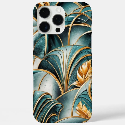 Elegant koper | Vrouwelijk opulent Blauwgroen goud Case-Mate iPhone Case (Achterkant)