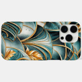 Elegant koper | Vrouwelijk opulent Blauwgroen goud Case-Mate iPhone Case (Achterkant (horizontaal))